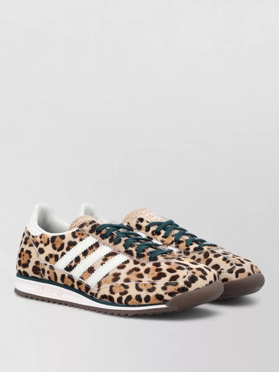 Adidas Originals leather leopard-print low-top sneakers