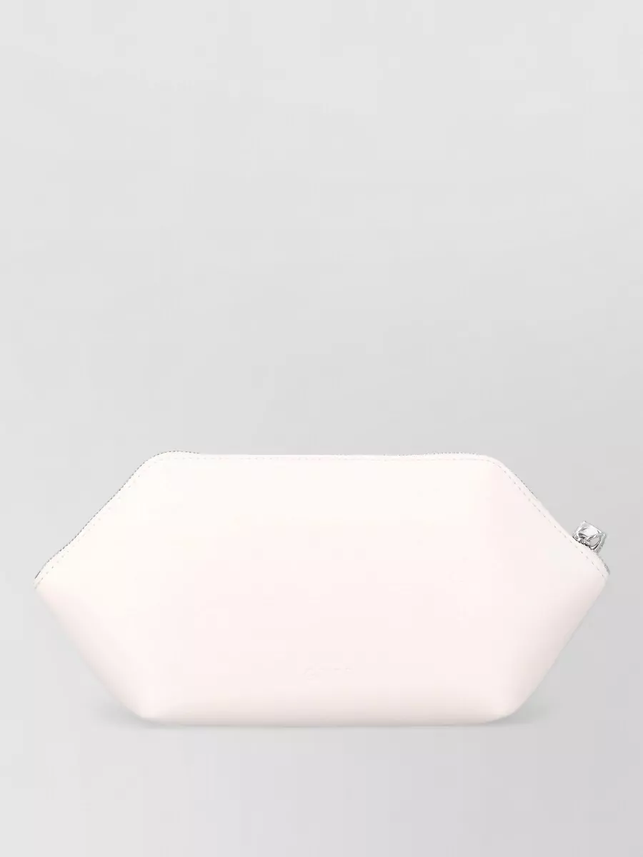 Ganni Bou leather clutch bag