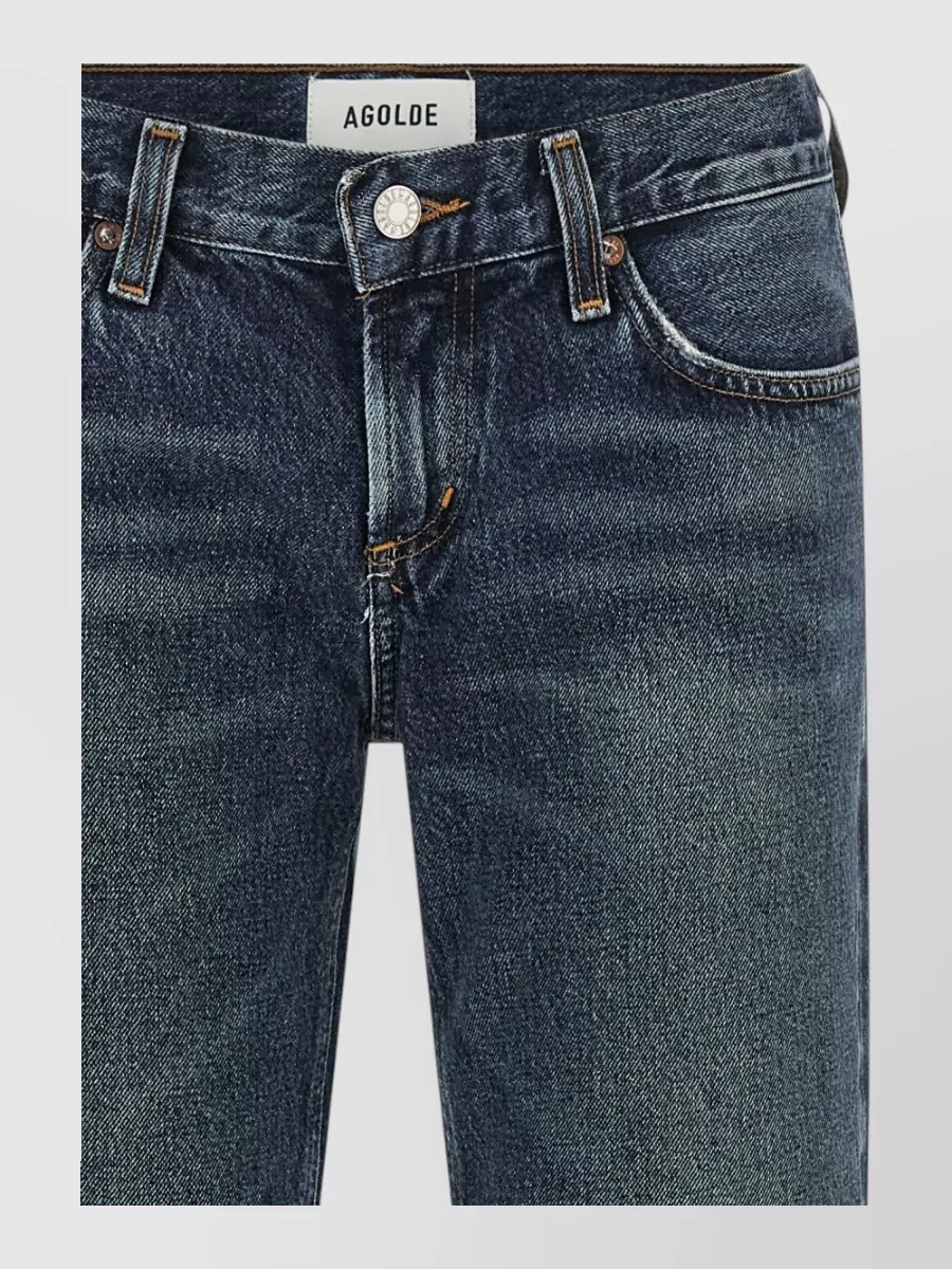 Agolde High Rise Flare Denim Bootcut Jeans In Blue