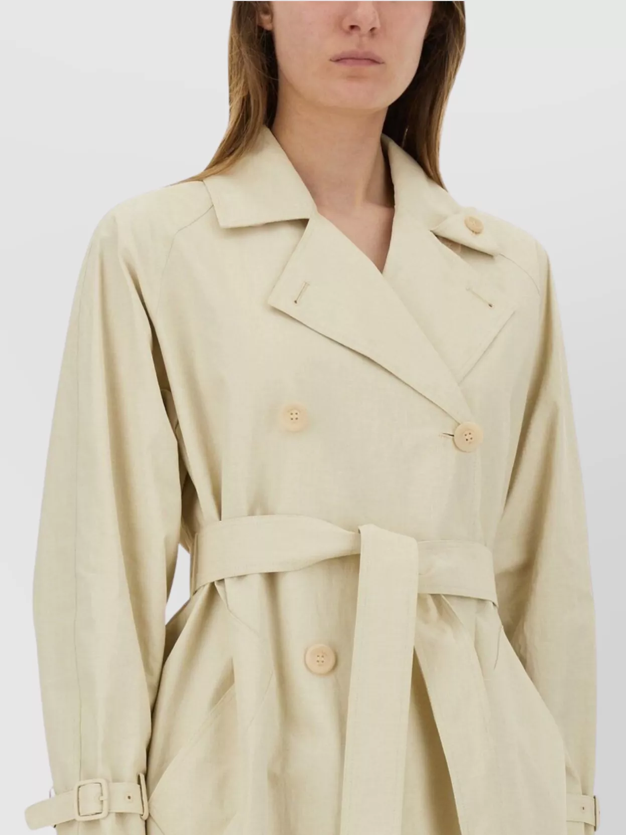 Max Mara Double-Breasted Trench Coat Belted Design