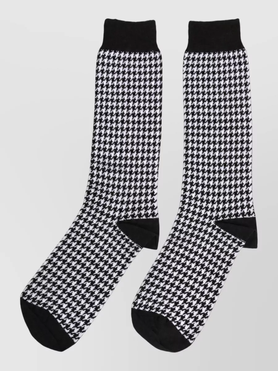 Dolce&Gabbana houndstooth mid calf socks