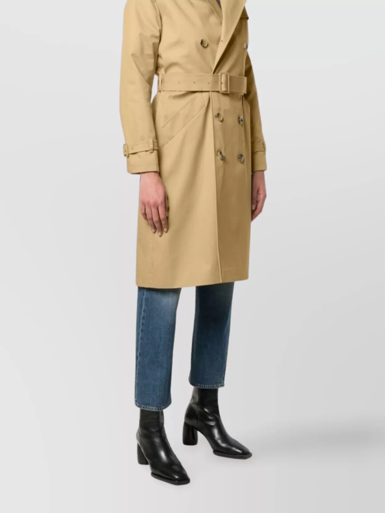 A.p.c. Greta Mid-Length Cotton Trench Coat