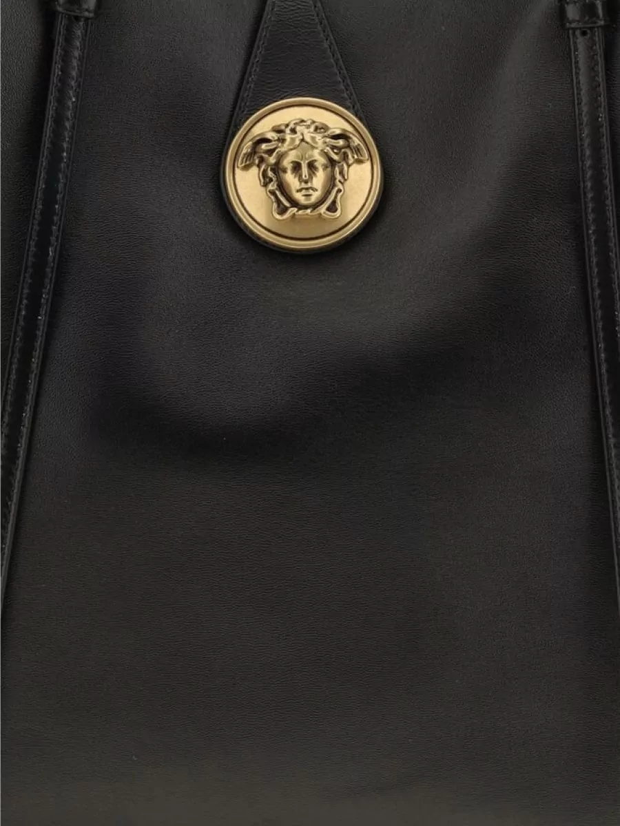 Versace La Medusa Lamb Leather Tote Bag