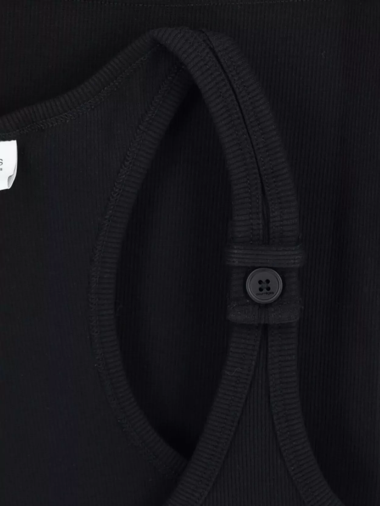 Courrèges Sleeve Button Racerback Ribbed Top