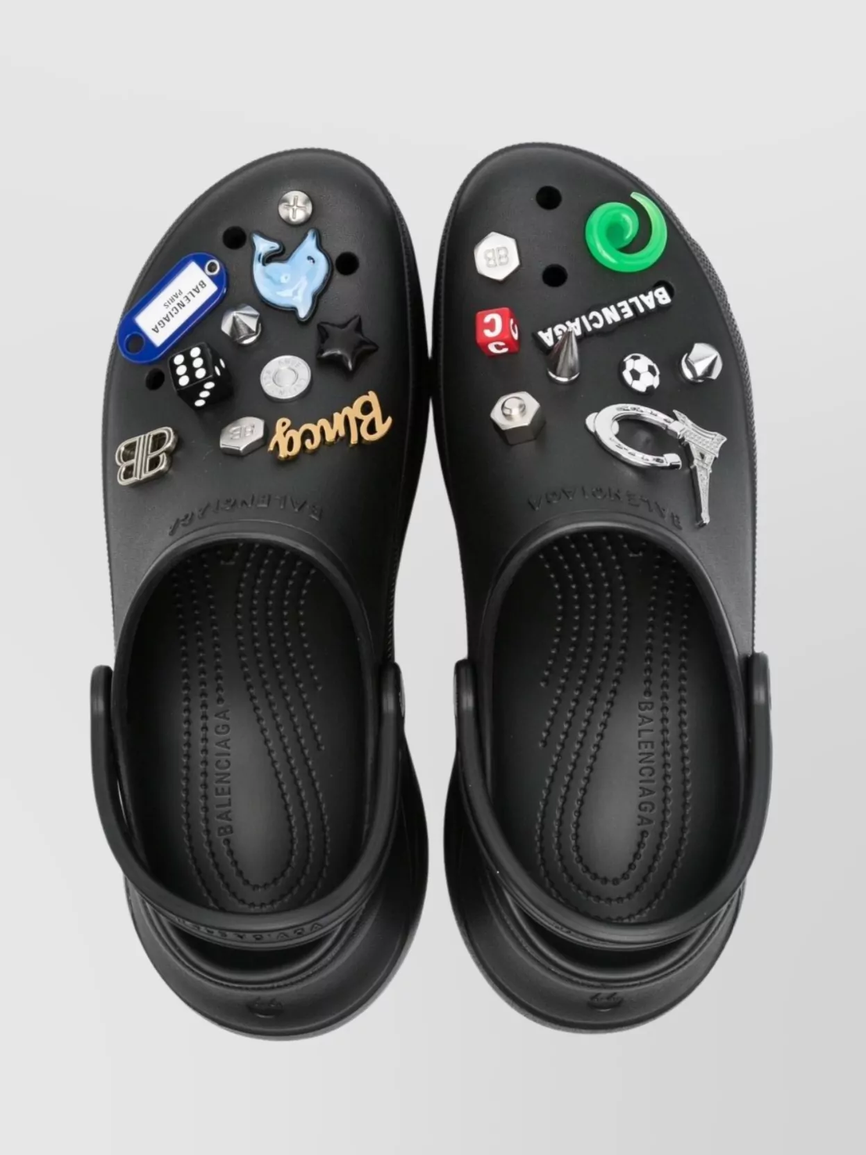 Shop Balenciaga Platform Sandals Embellished Ventilation Holes