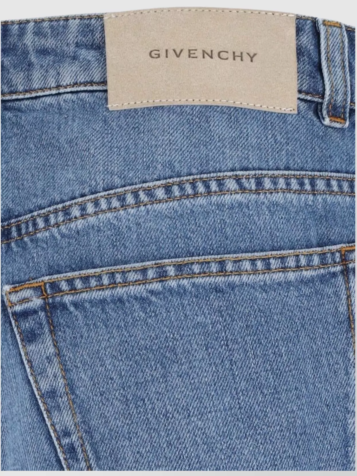 Givenchy Wide-Leg Five-Pocket Belt Loops Back Patch