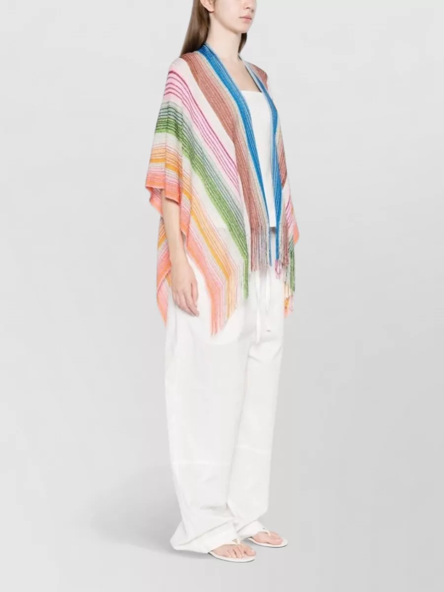 Missoni Striped V-Neck Poncho