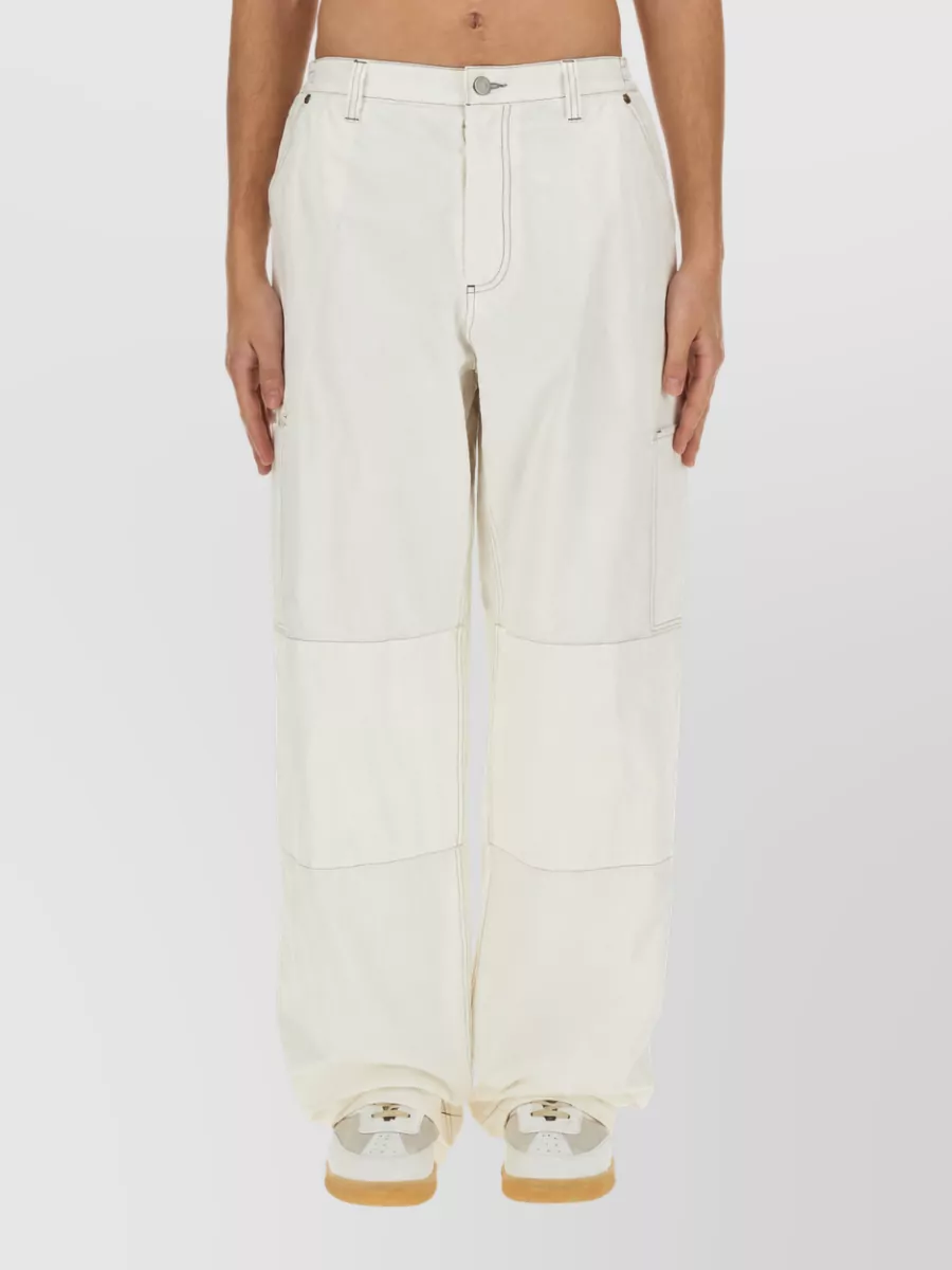 Mm6 Maison Margiela Cotton Wide-Leg Trousers