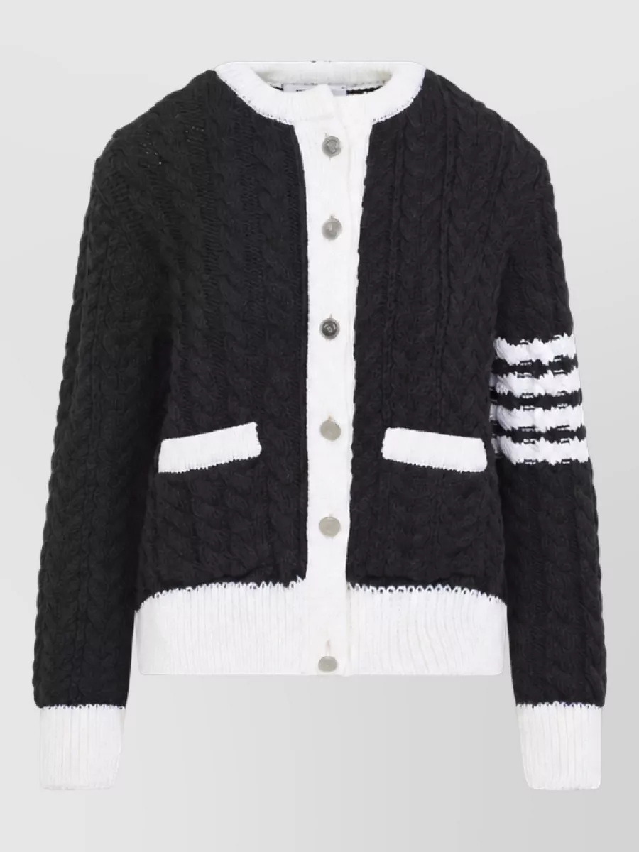Thom Browne Wool cable-knit cardigan