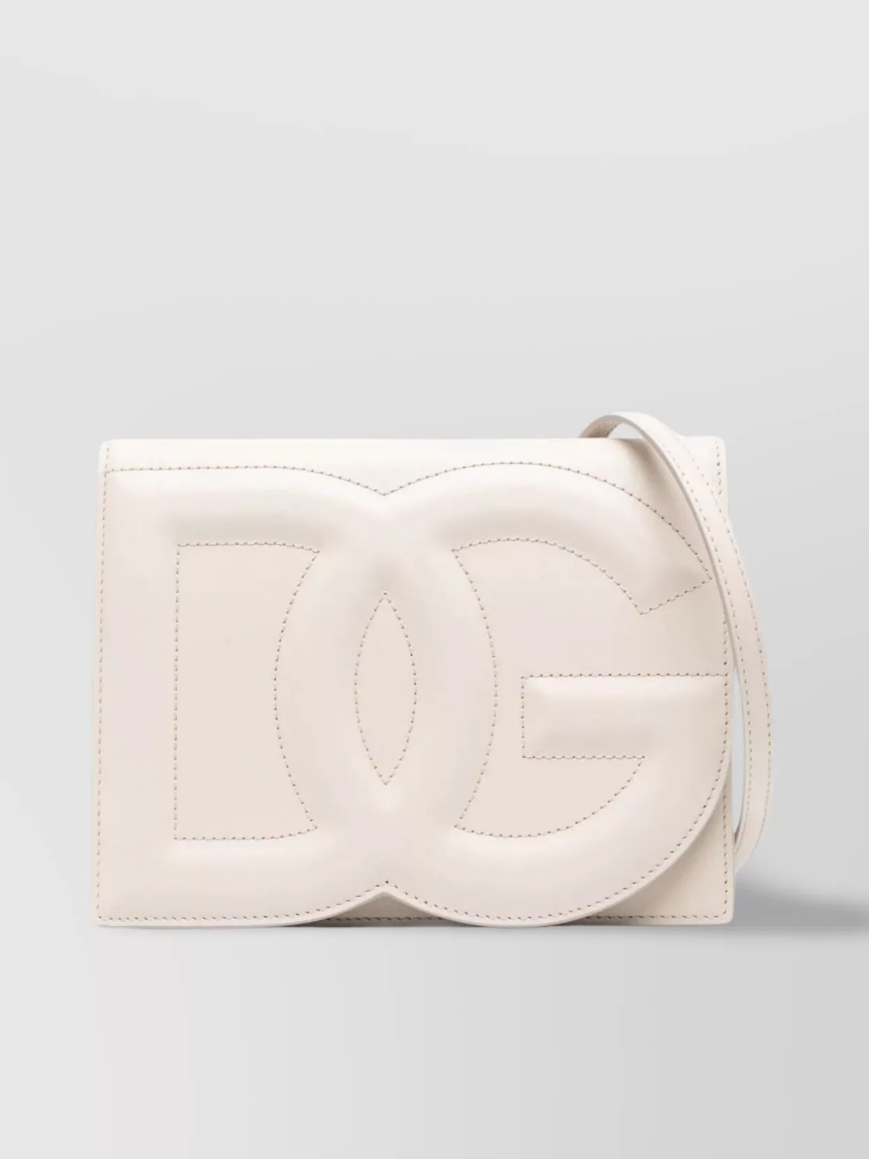 Shop Dolce & Gabbana Adjustable Strap Logo Crossbody Bag In White