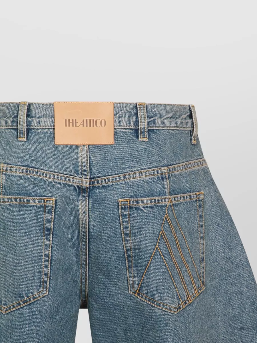 The Attico Straight Trousers With Pockets And Belt Loops