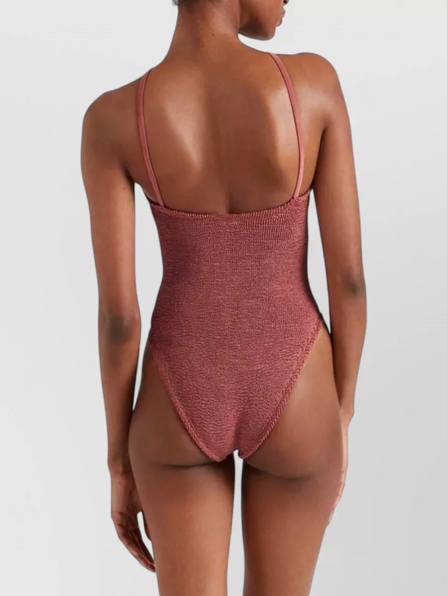 Hunza G Crinkled Halterneck One-Piece Swimsuit