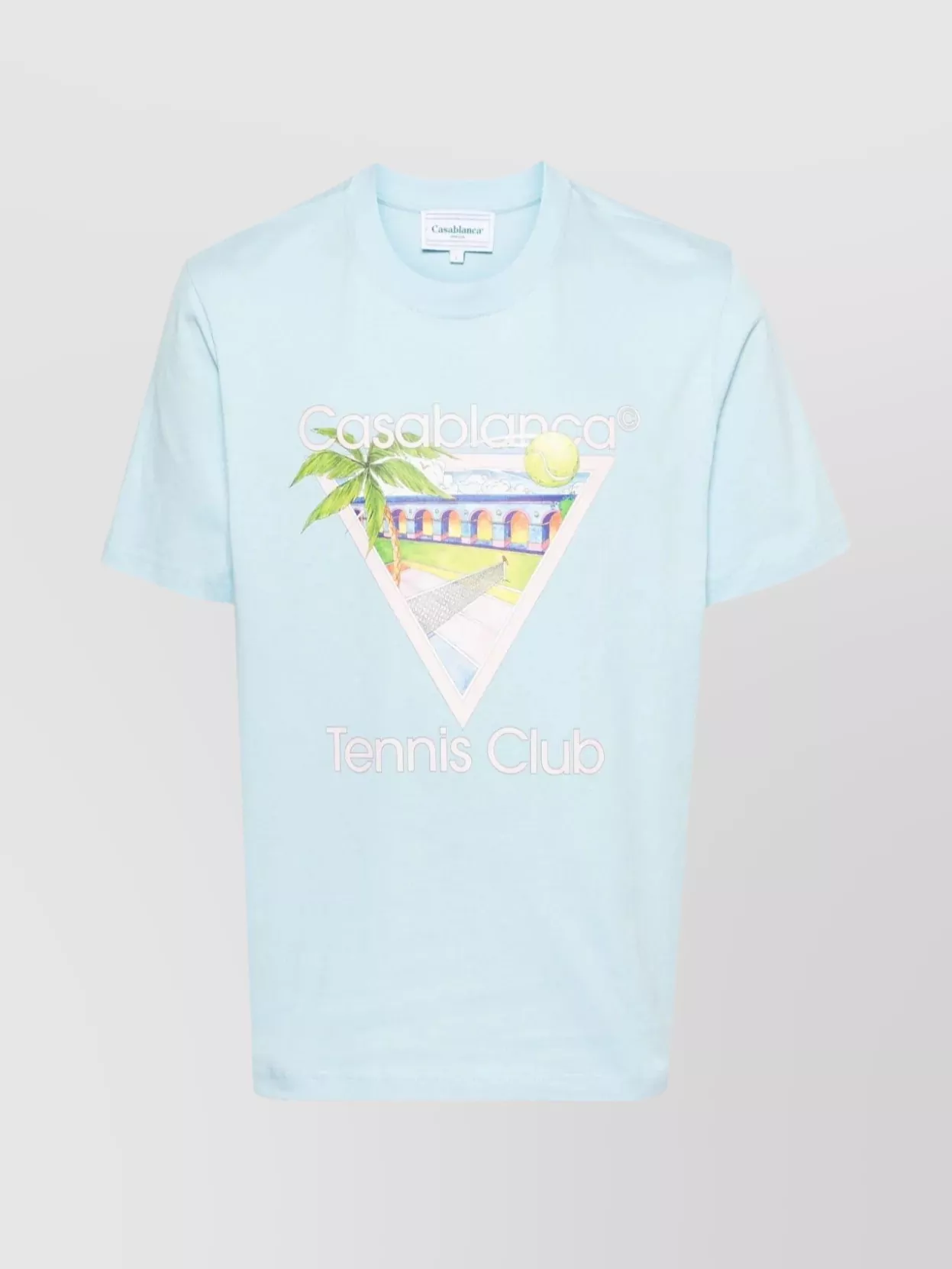 Shop Casablanca Club Tennis Logo T-shirt In Pastel