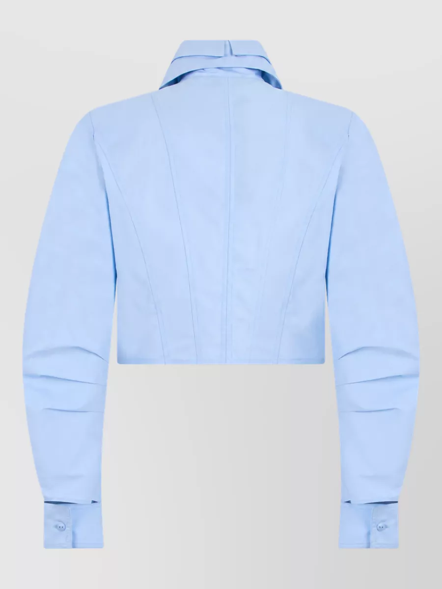 Elisabetta Franchi Cotton Cropped Long-Sleeve Shirt