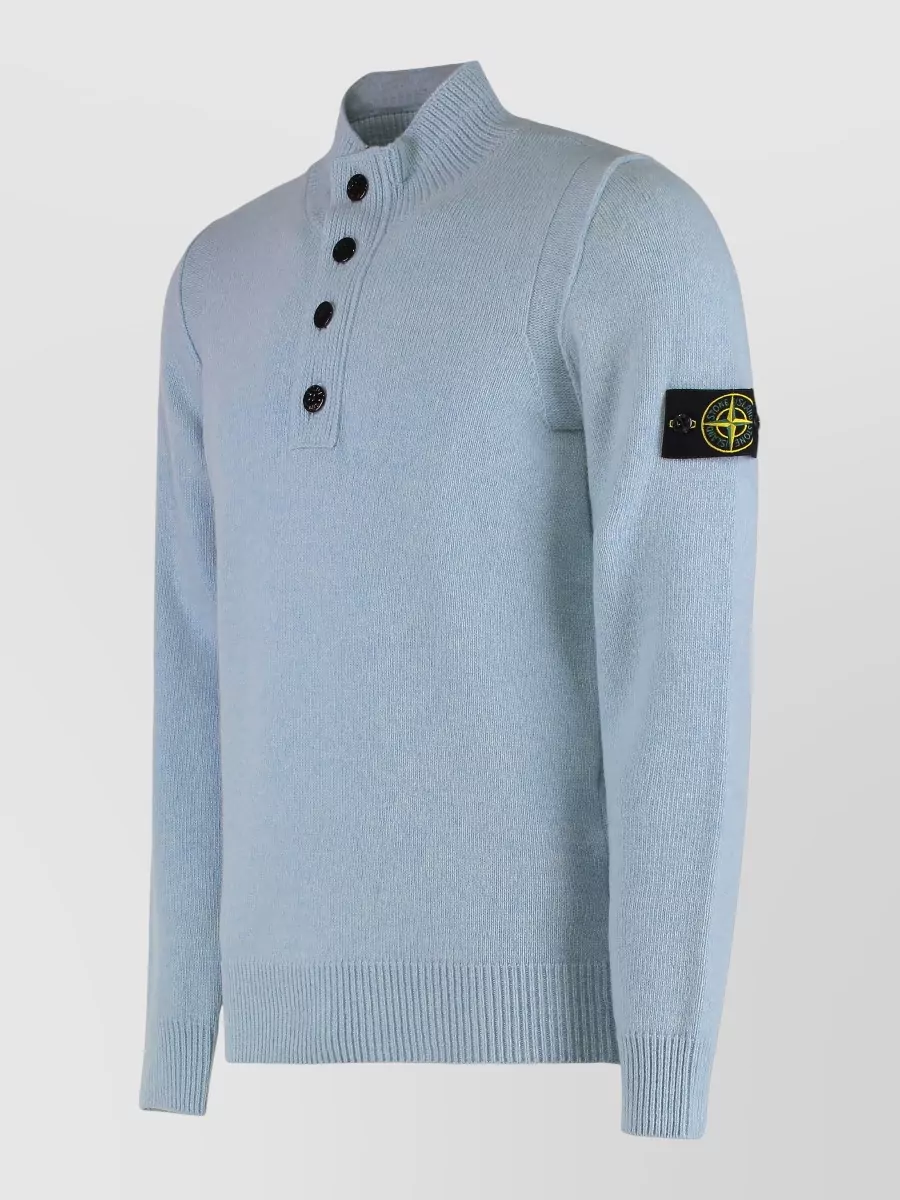 Stone Island Wool And Nylon Blend Knit Pullover