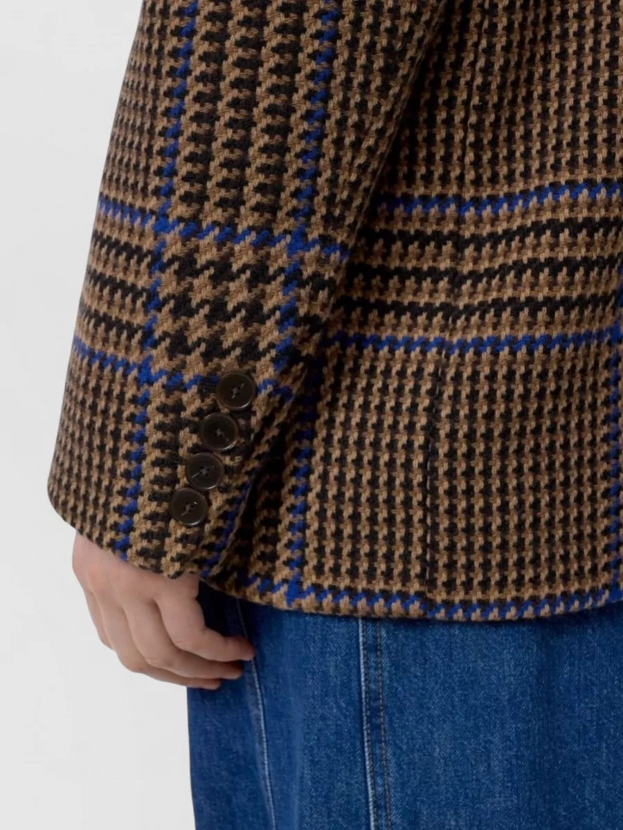 Closed Checked Wool Double-Breasted Blazer