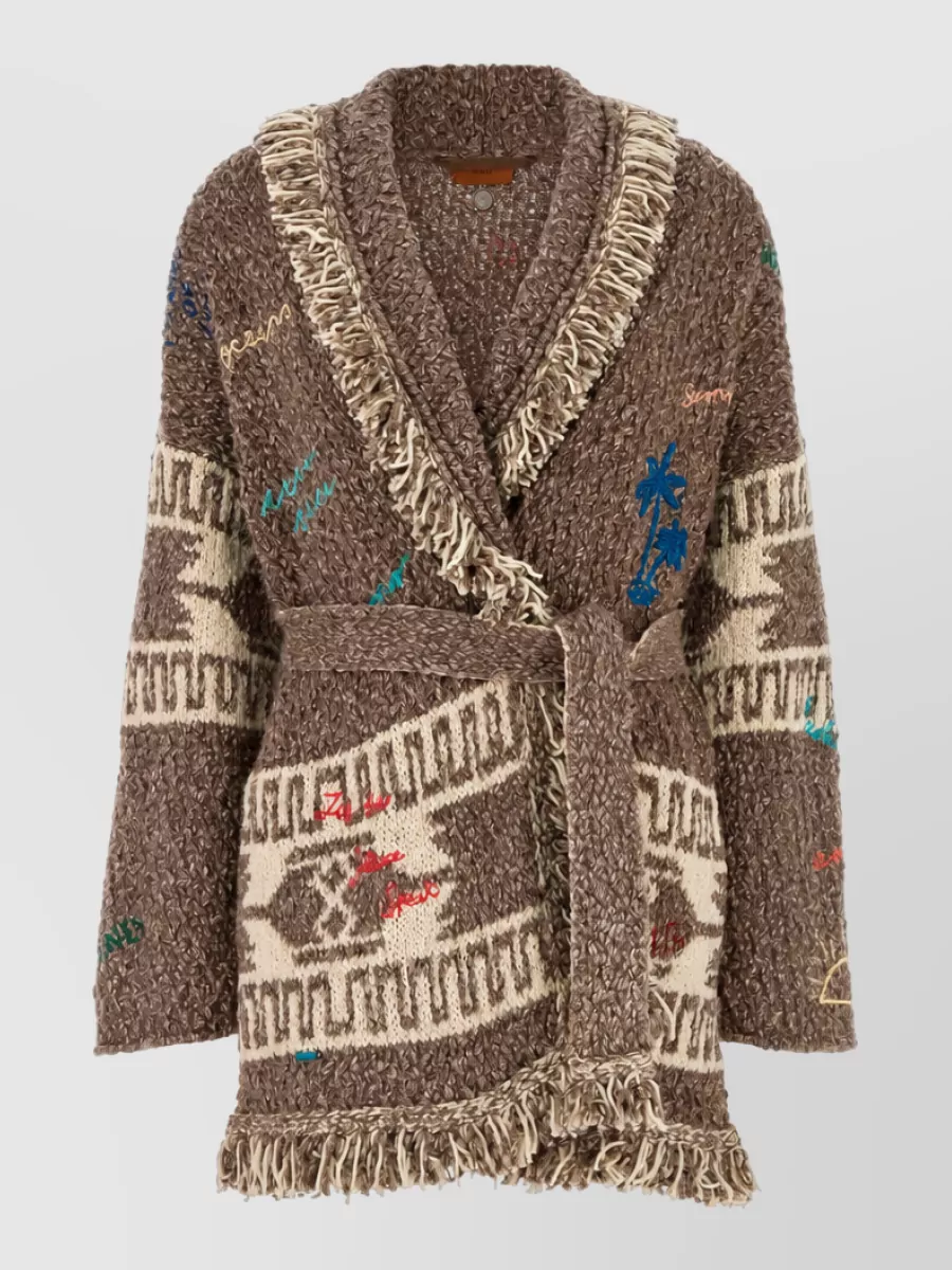 Alanui Embroidered Cotton Cardigan