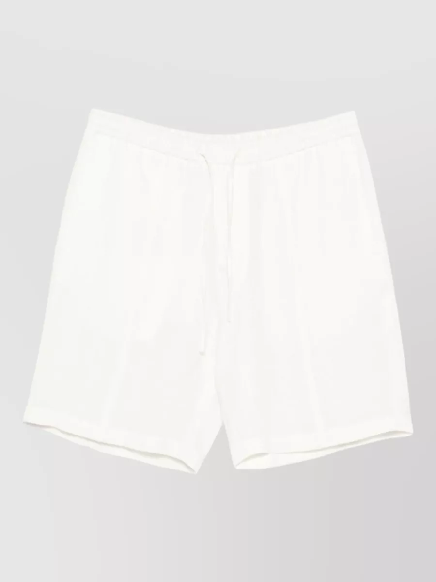 Emporio Armani Linen drawstring deck shorts