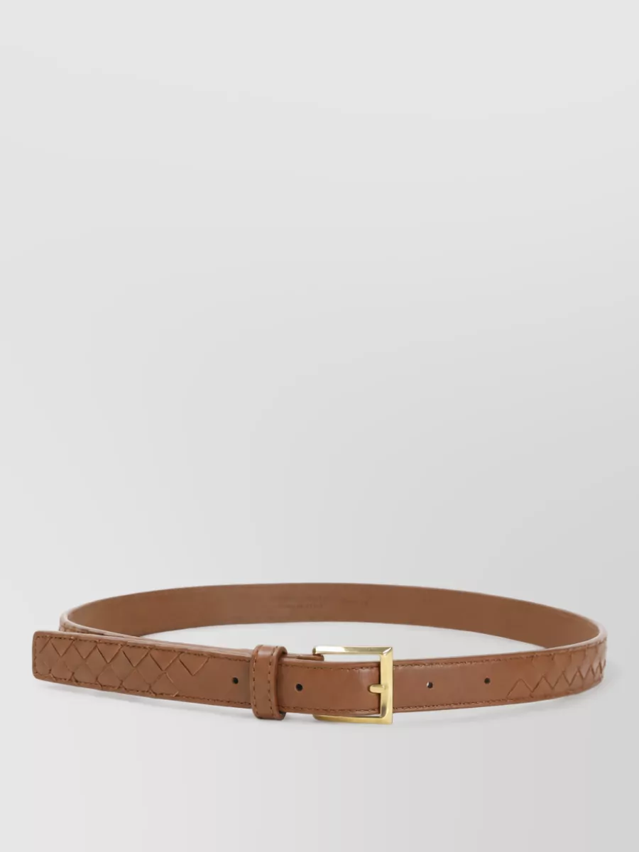 Bottega Veneta Leather Slim Belt