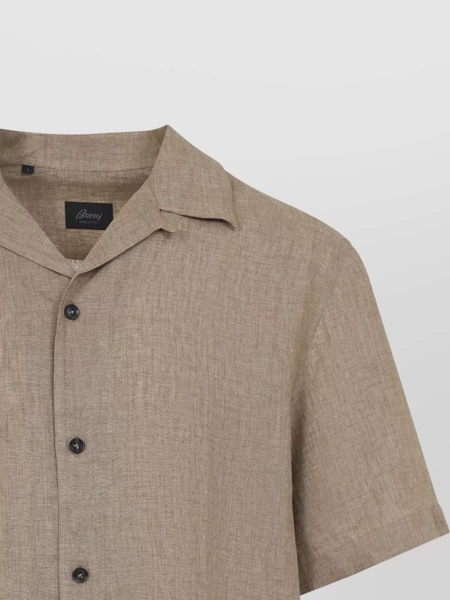 Brioni Cuban Shirt Short Sleeves Lightweight Fabric