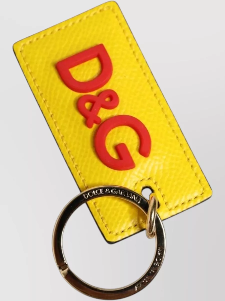 Dolce&Gabbana Leather Logo Keyring