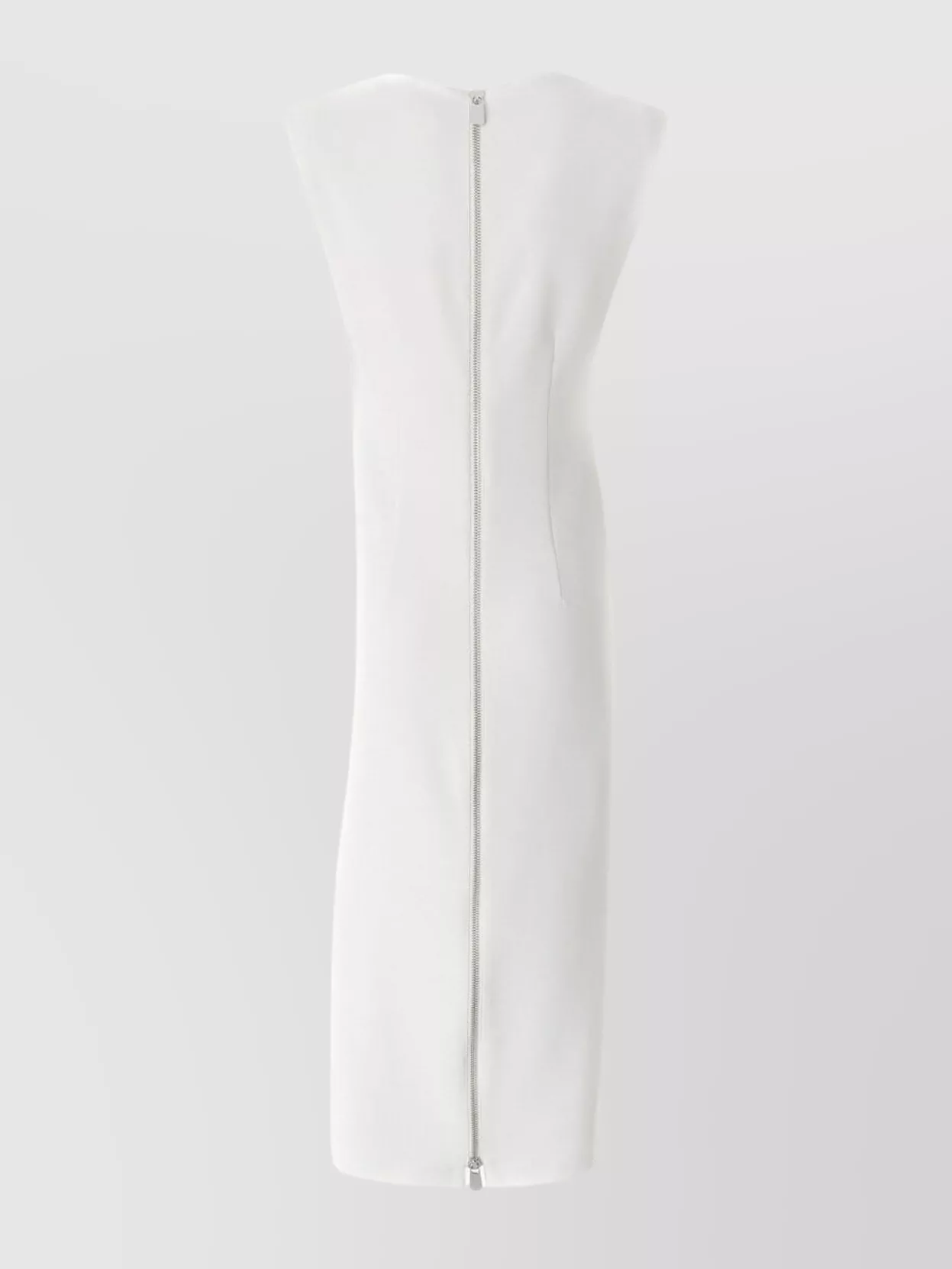 Pinko Midi Dress In Crepe Fabric With Zip In White