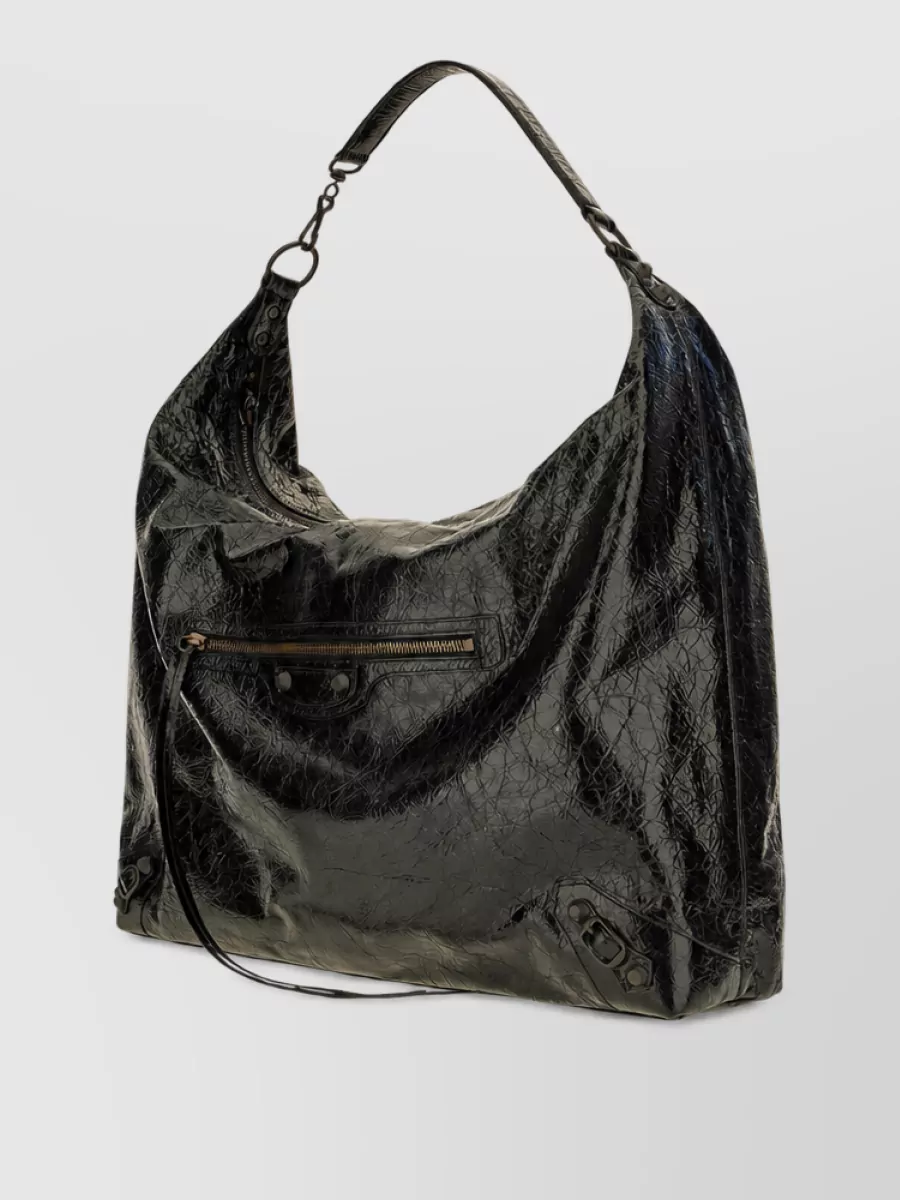 Balenciaga Le City Large Leather Shoulder Bag