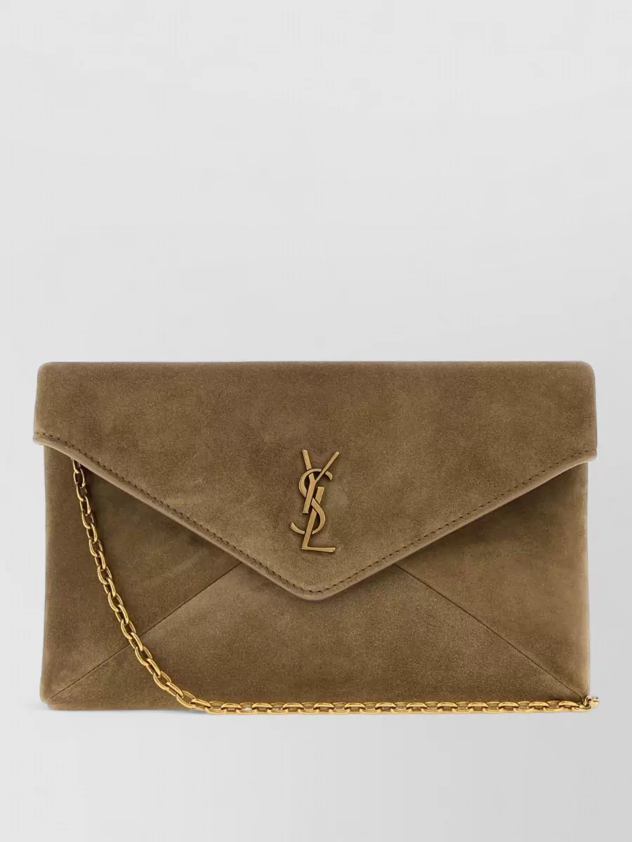 Saint Laurent cassandre small leather clutch bag
