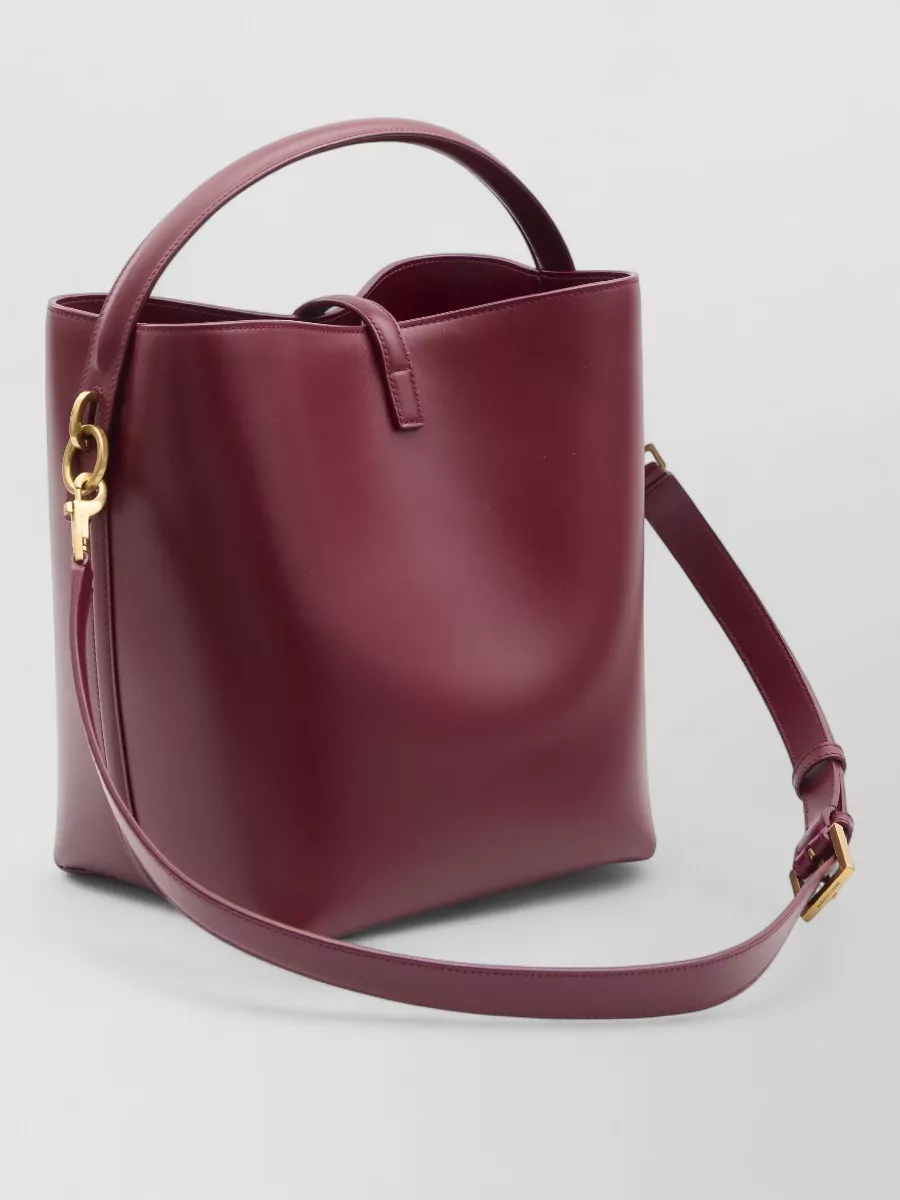 Saint Laurent Le 37 Leather Structured Tote Bag