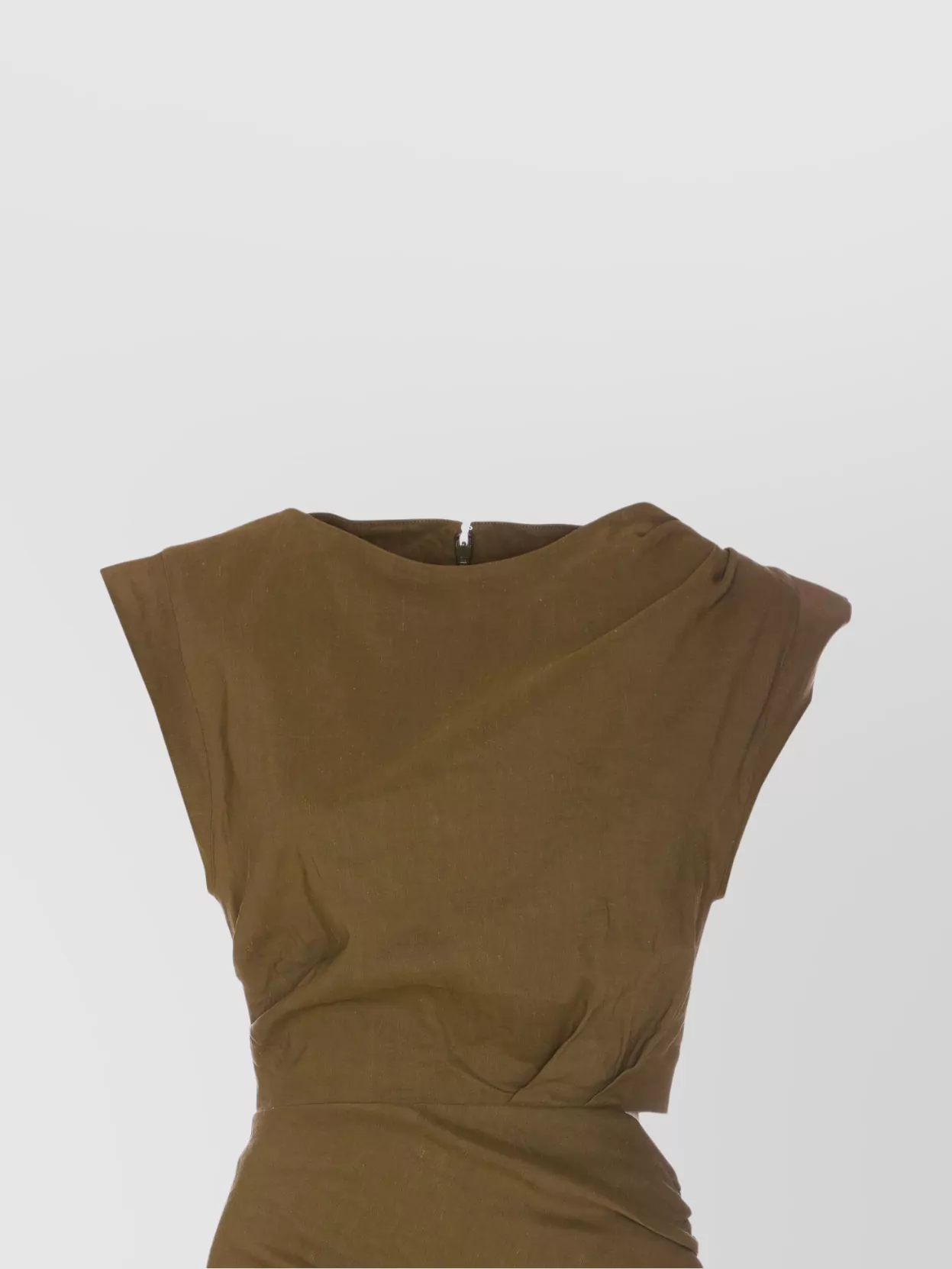 Shop Pinko Crewneck Midi Dress With Cut Out Detail