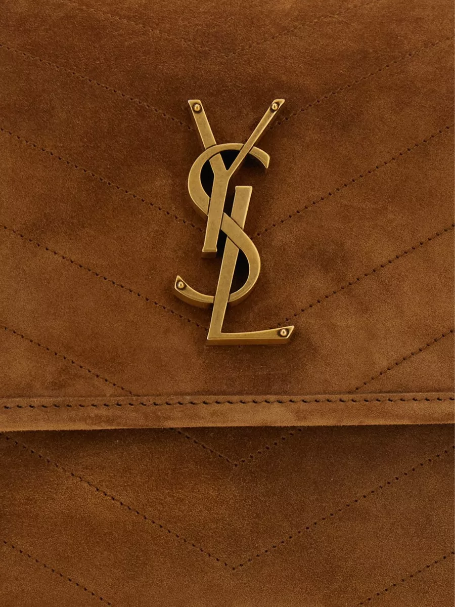 Saint Laurent Niki Medium Suede Clutch Bag