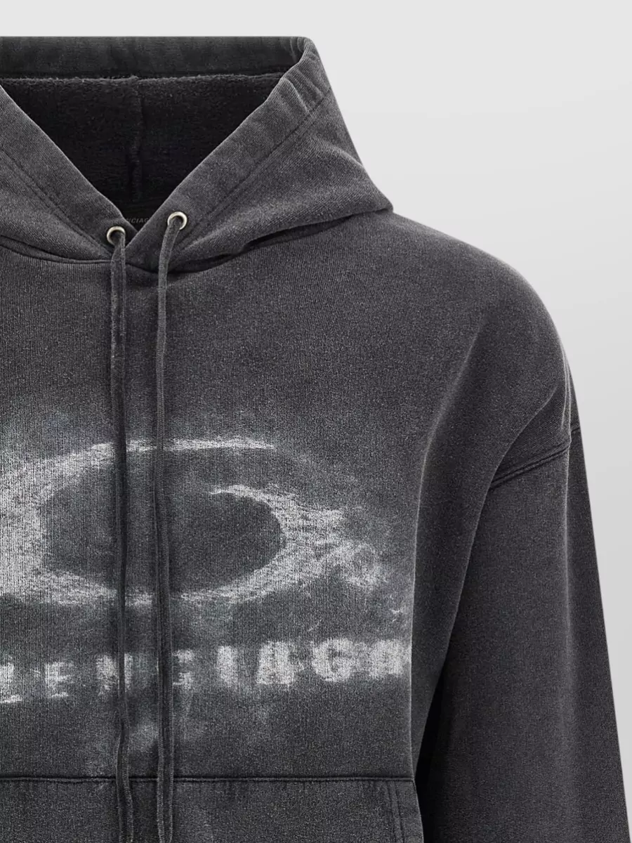 Balenciaga Crayon Loop Hoodie Drawstring Hood Kangaroo Pocket