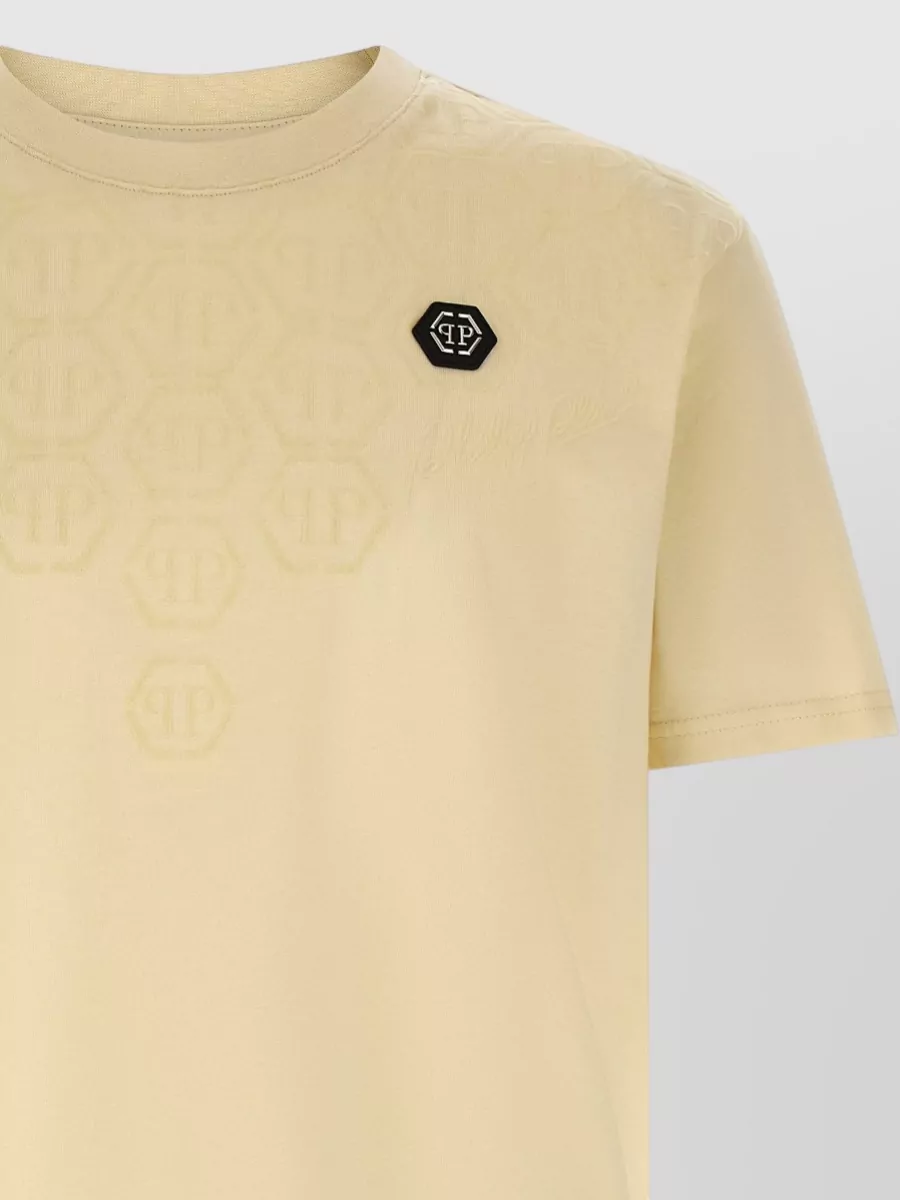 Philipp Plein Monogram Logo Crew Neck Short Sleeve T-Shirt
