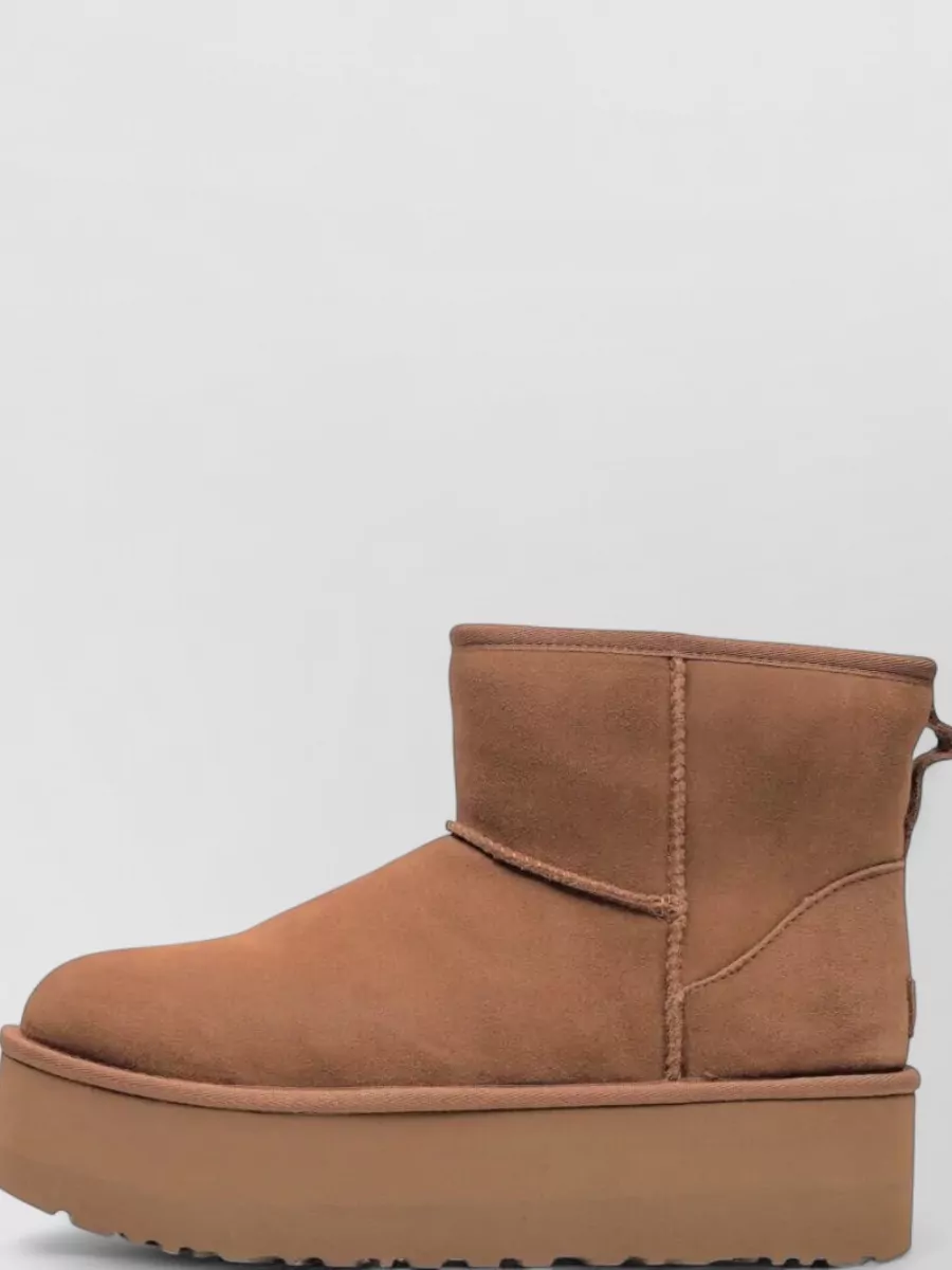 Ugg Leather Classic Mini Platform Ankle Boots