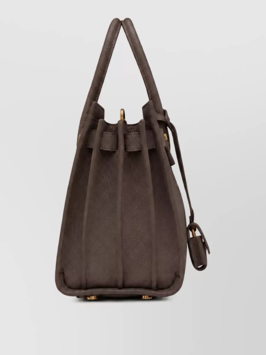 Saint Laurent Sac De Jour Leather Shoulder Bag