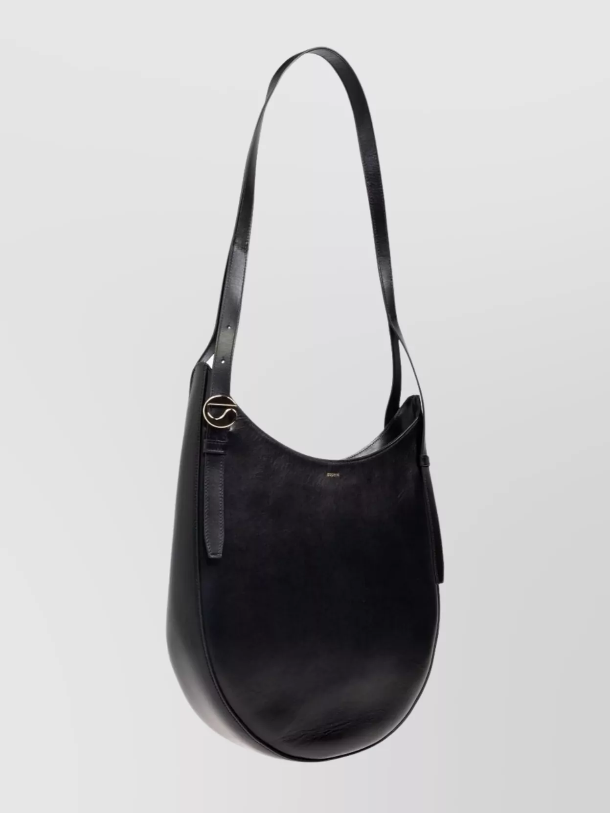 Coperni Curved Calf Leather Shoulder Bag With Strap