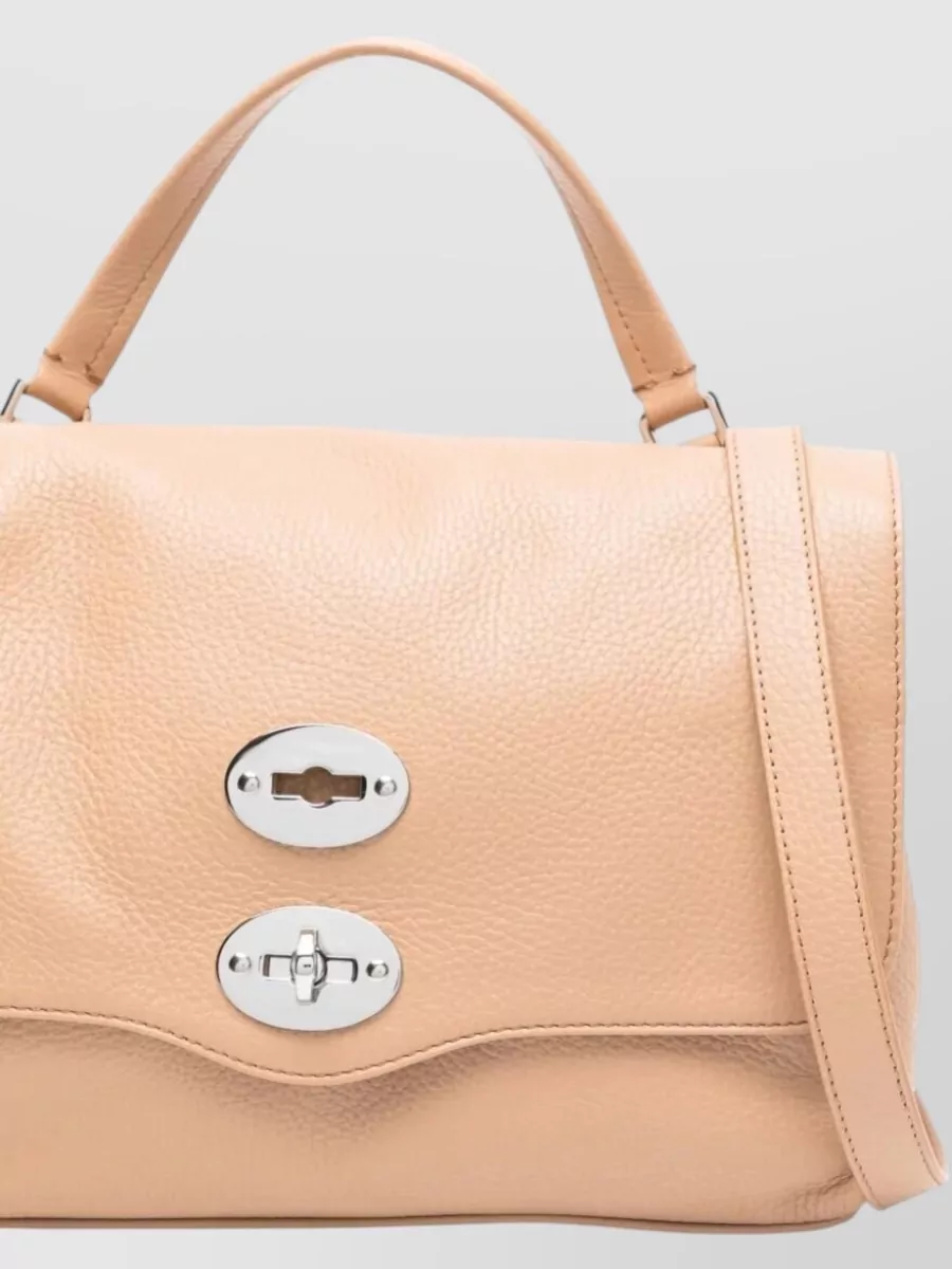 Zanellato Leather Studded Top Handle Tote Bag