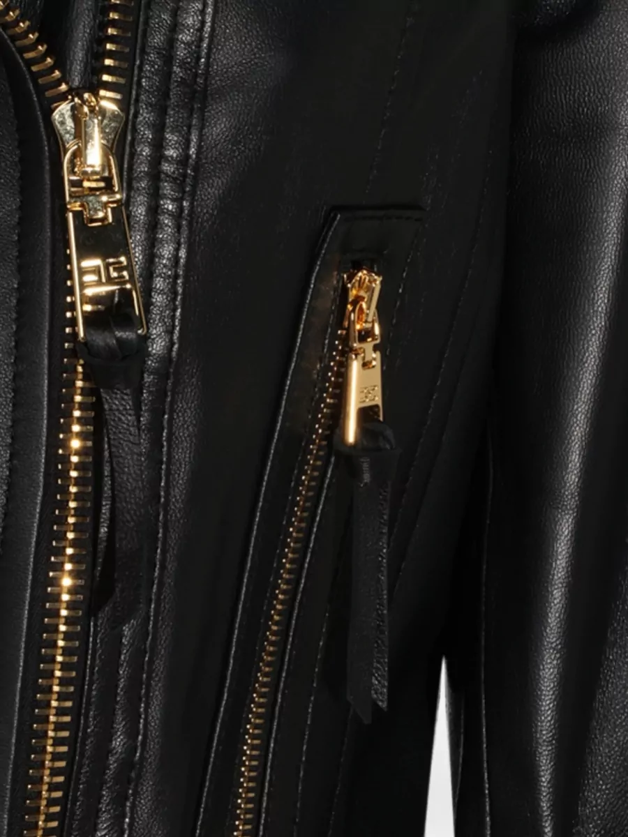 Elisabetta Franchi Leather Biker Jacket