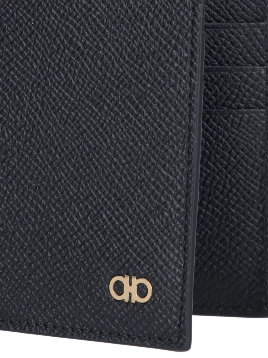 Ferragamo Compact Wallets Textured Finish Accessory Line