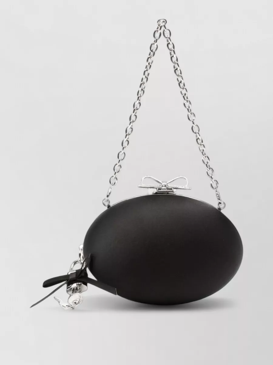 Self-Portrait The Bow Satin Clutch Bag