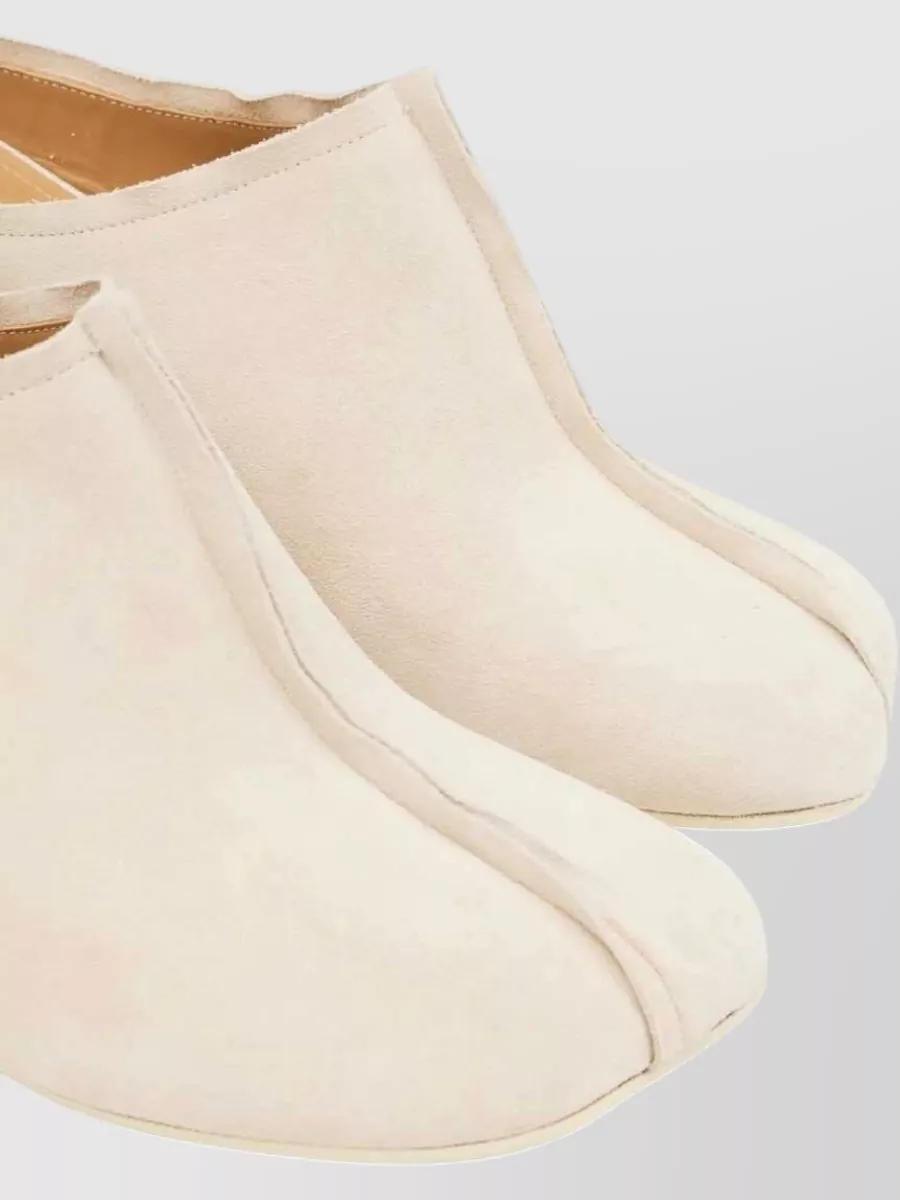 Mm6 Maison Margiela Leather Block Heel Mules