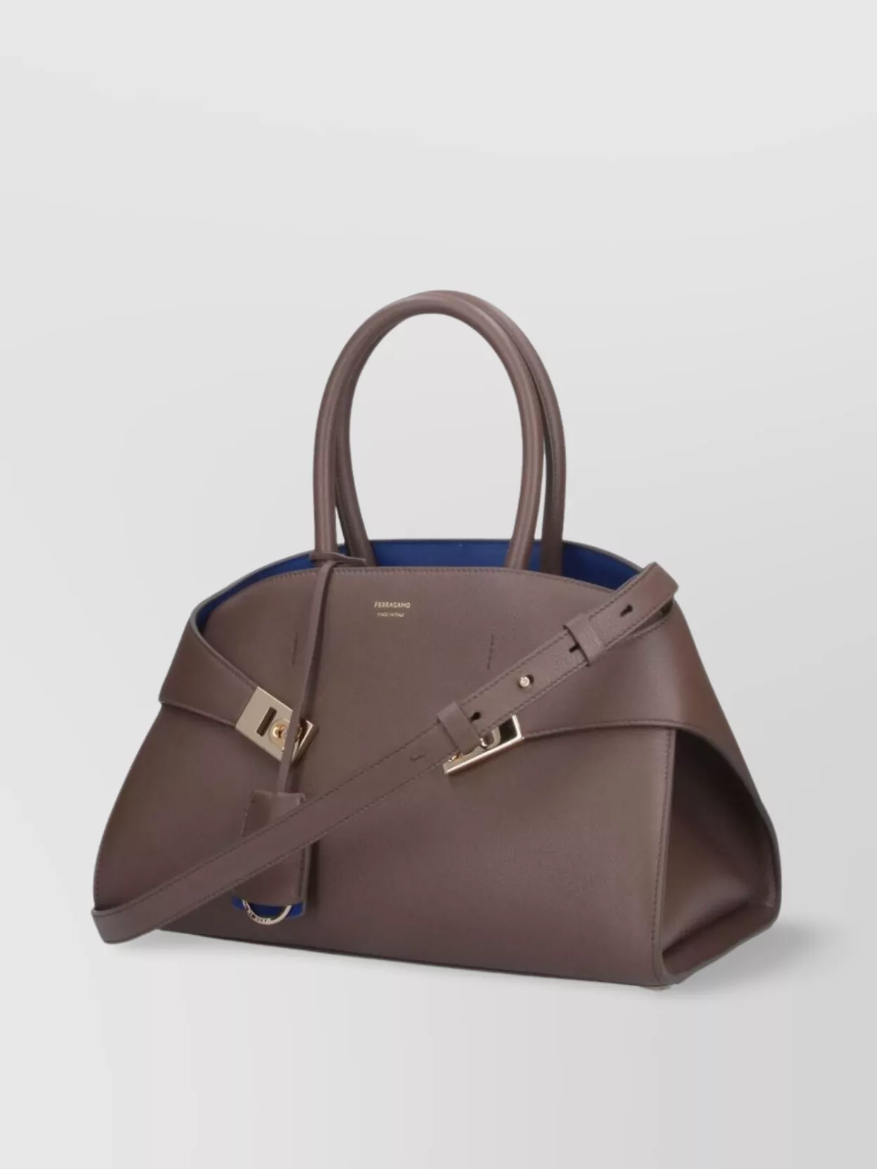 Shop Ferragamo Shoulder Bag With Detachable Strap And Top Handles
