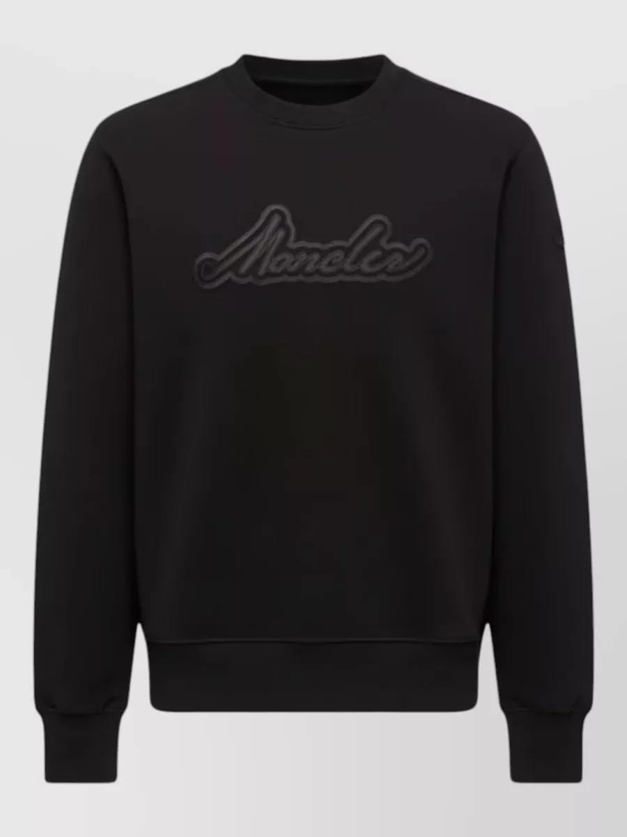Moncler Hooded Sweatshirt Long Sleeves Ribbed Cuffs