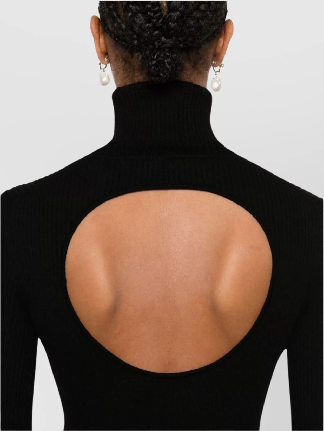 Parosh Knitwear Dress With Long Sleeves And Open Back