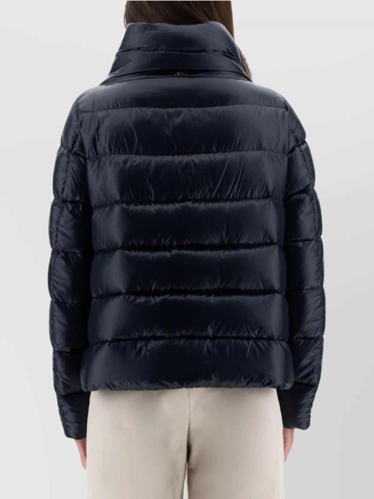 Herno Lightweight Hooded Puffer Coat In Blue