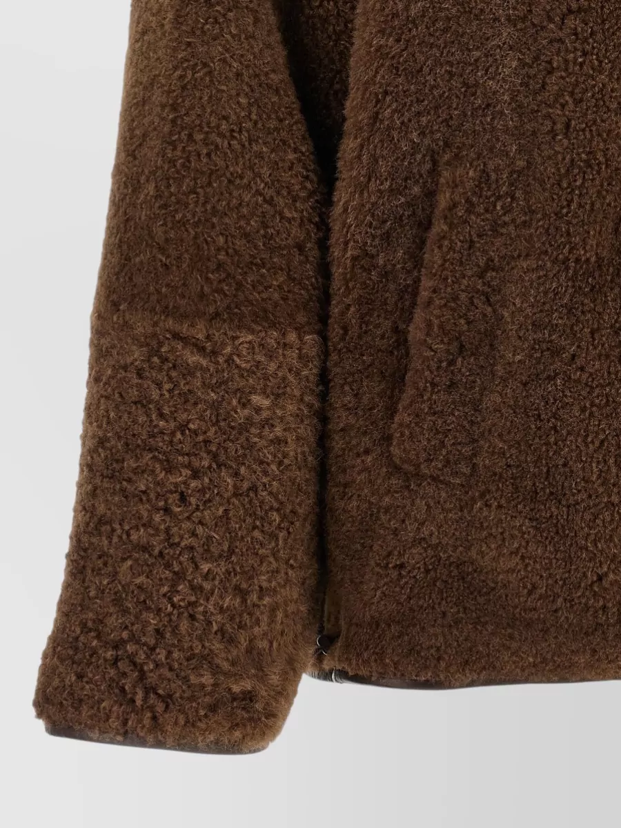 Brunello Cucinelli Shearling Reversible Oversized Paneled Jacket