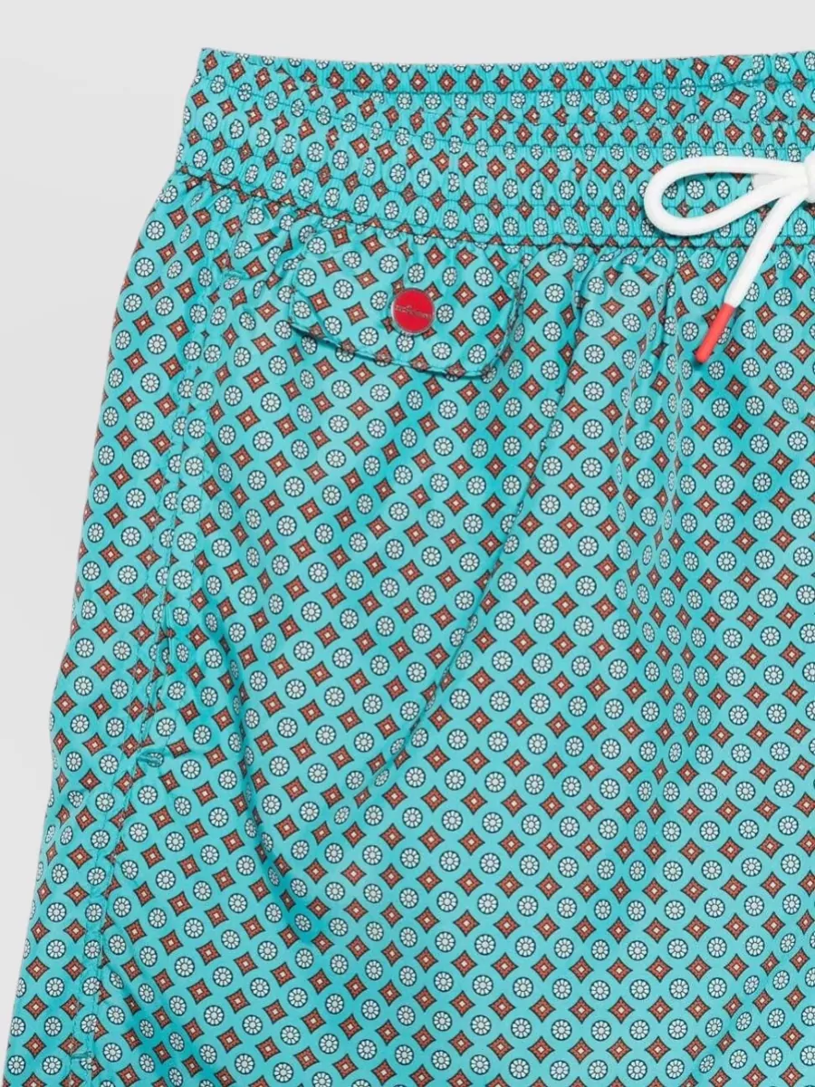 Kiton Geometric Print Swim Shorts