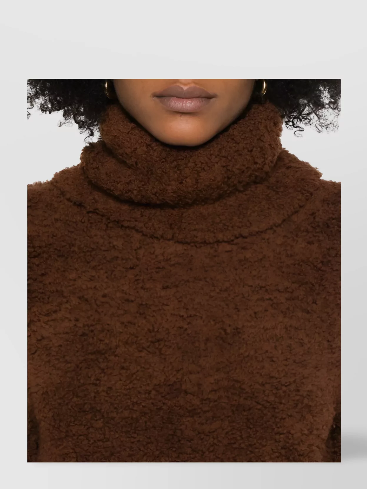 Self-Portrait Cozy High Neck Turtleneck Knit Sweater