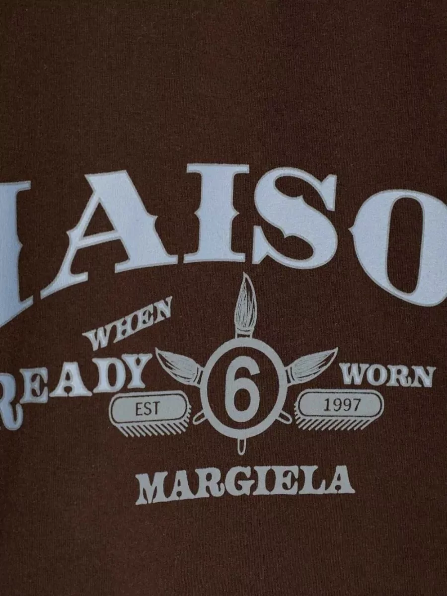 Mm6 Maison Margiela Logo Print Cotton T-Shirt