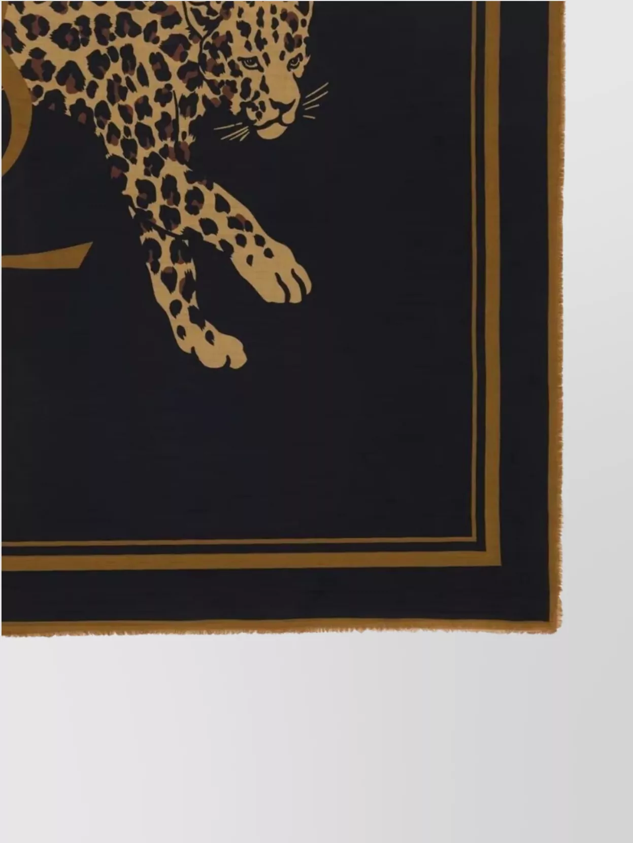 Saint Laurent Cassandre Large Square Scarf In Wool Twill In Black